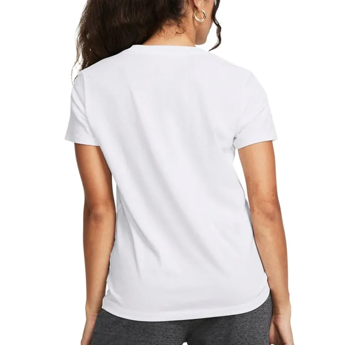 Under Armour Blusa 1383648-WHTBLK F CAMPUS CORE BrancoPreto Algodao -2-